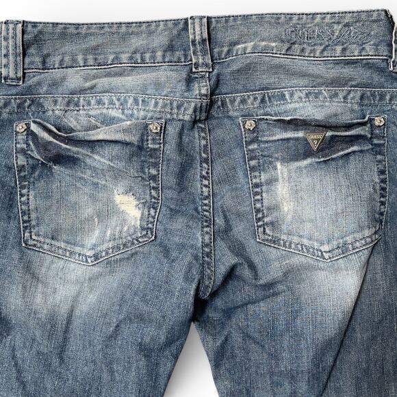 Guess Jeans Distressed Skinny Denim Blue Size 30 - Picture 4 of 8